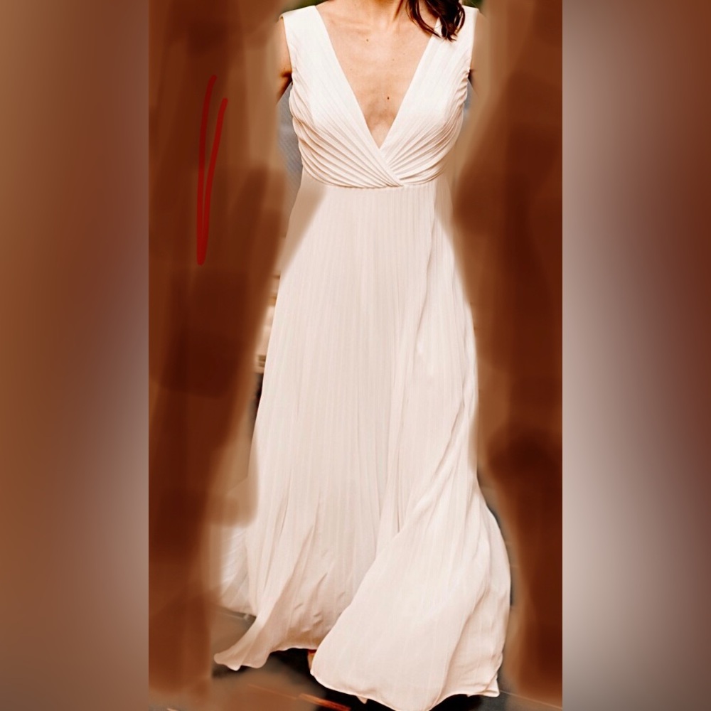 BHLDN Badgley Mischa Sloane pleated Wedding Dress - Picture 4 of 14